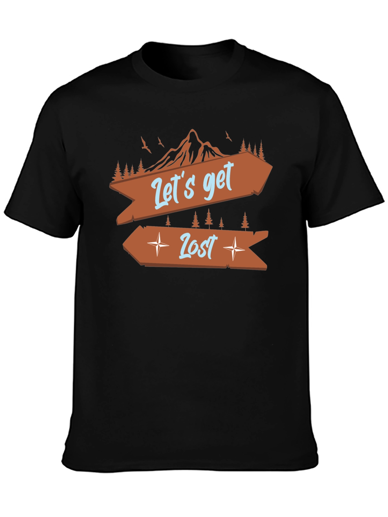 Lets Get Lost Graphic Tee - Adventure Awaits!
