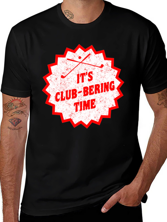 Its Club-Bering Time Mens Black T-Shirt