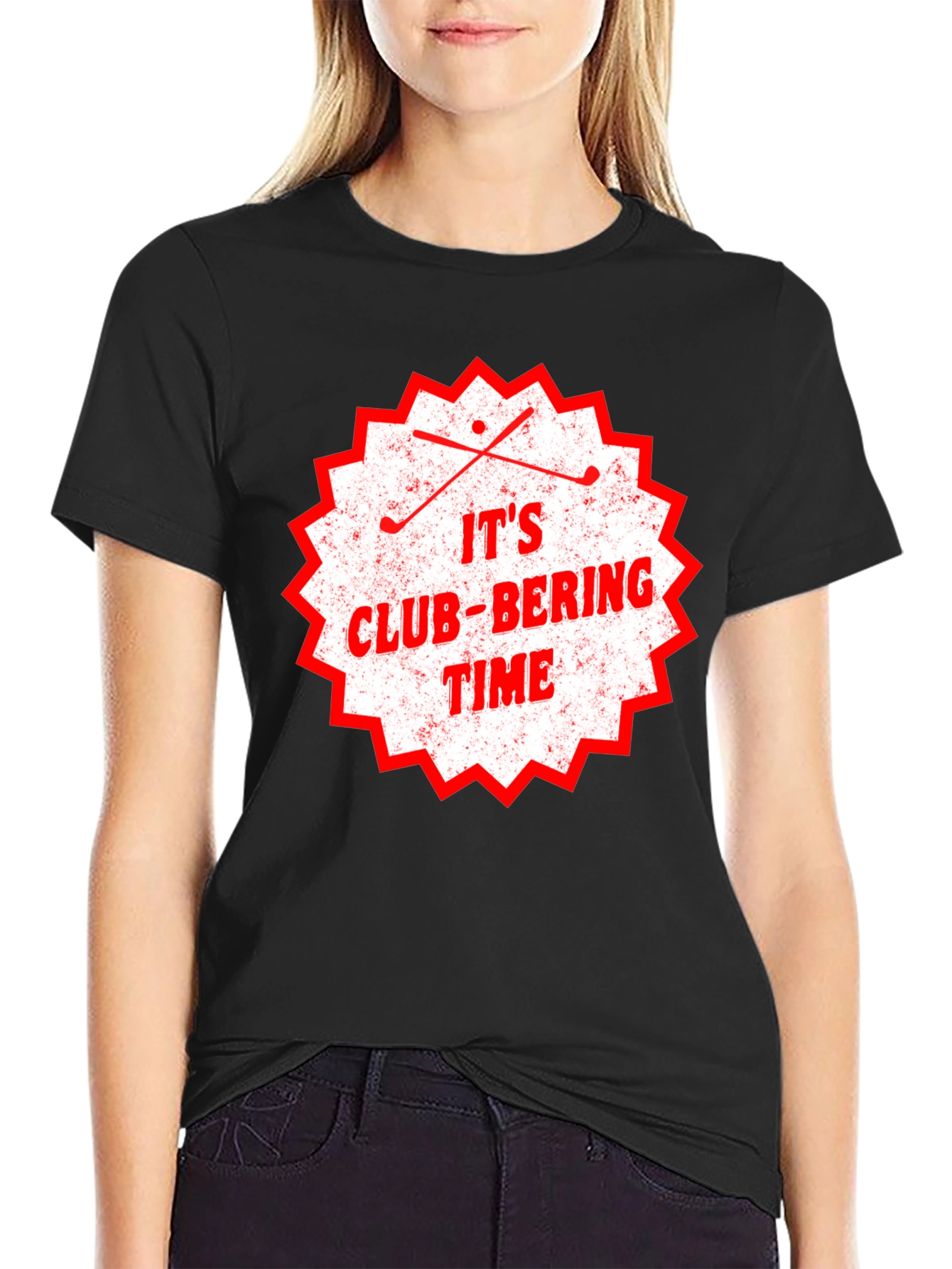 Its Club-Bering Time Mens Black T-Shirt