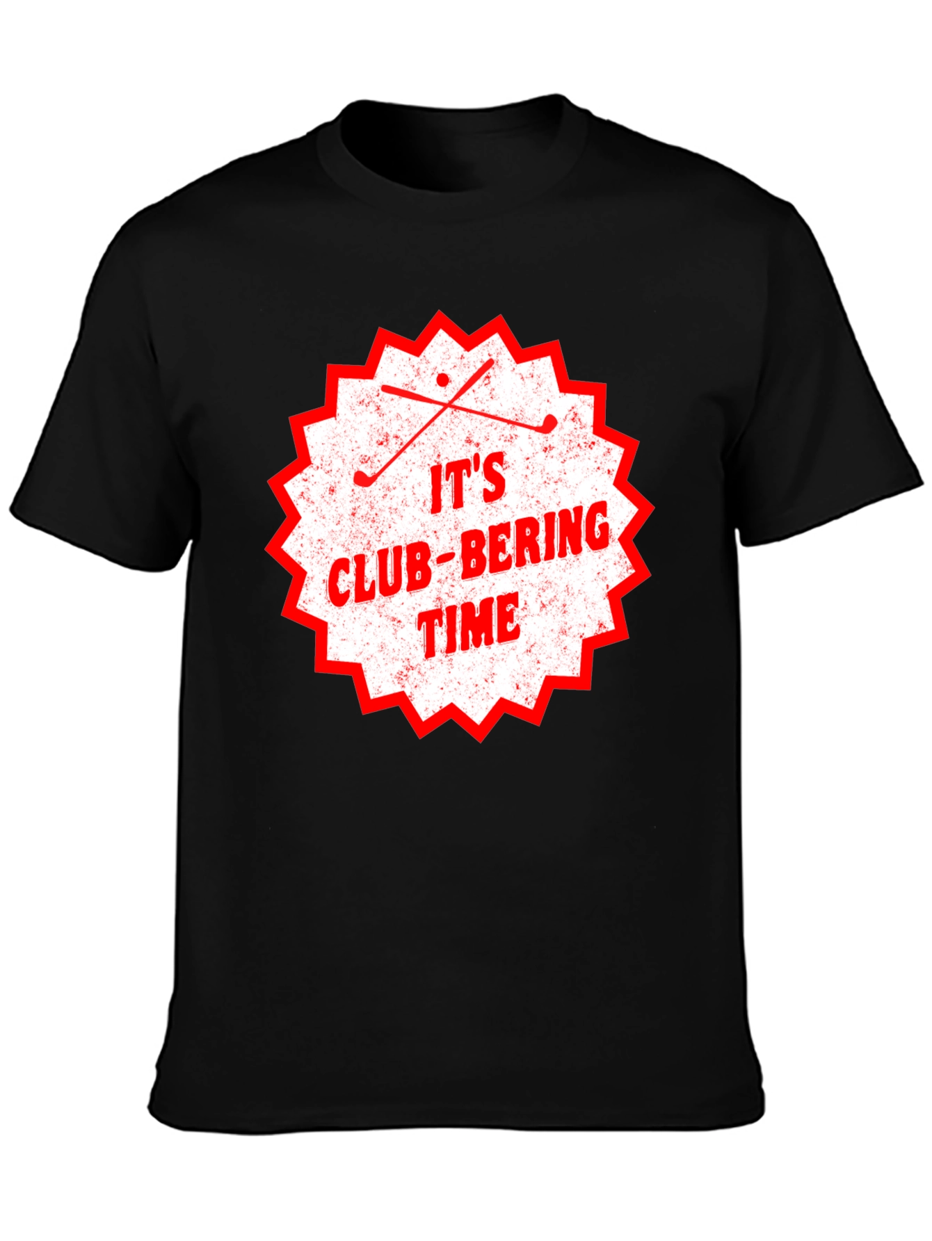 Its Club-Bering Time Mens Black T-Shirt