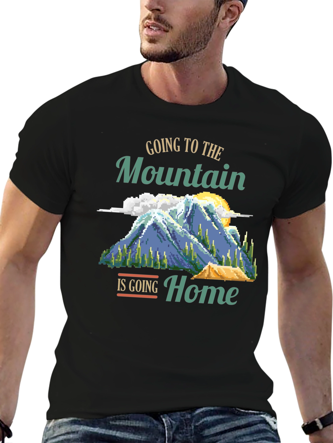Mountain Home Graphic Tee - Camping Adventure Shirt