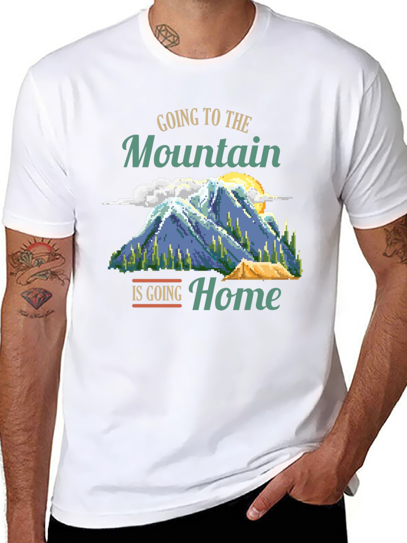 Mountain Home Graphic Tee - Camping Adventure Shirt