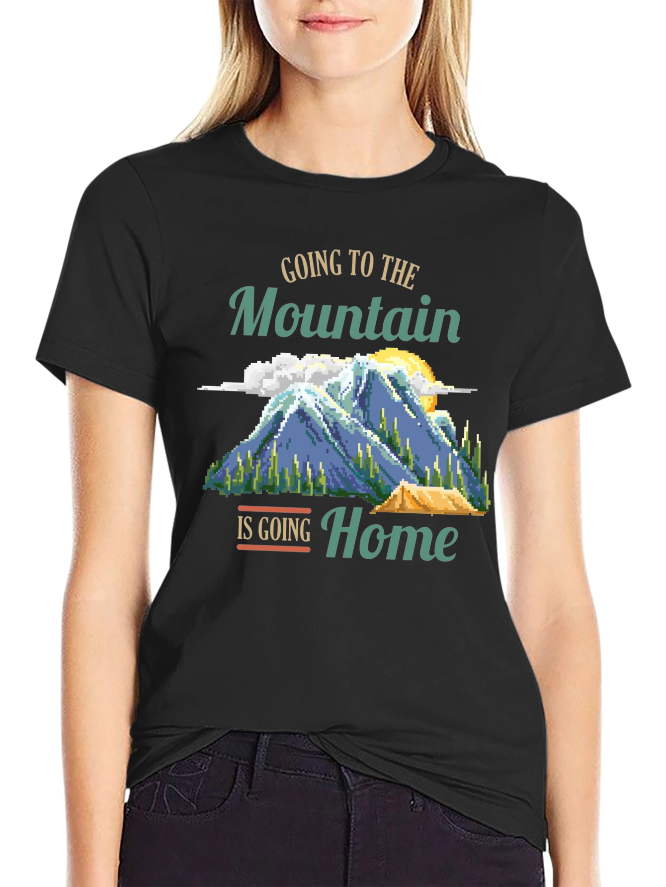 Mountain Home Graphic Tee - Camping Adventure Shirt
