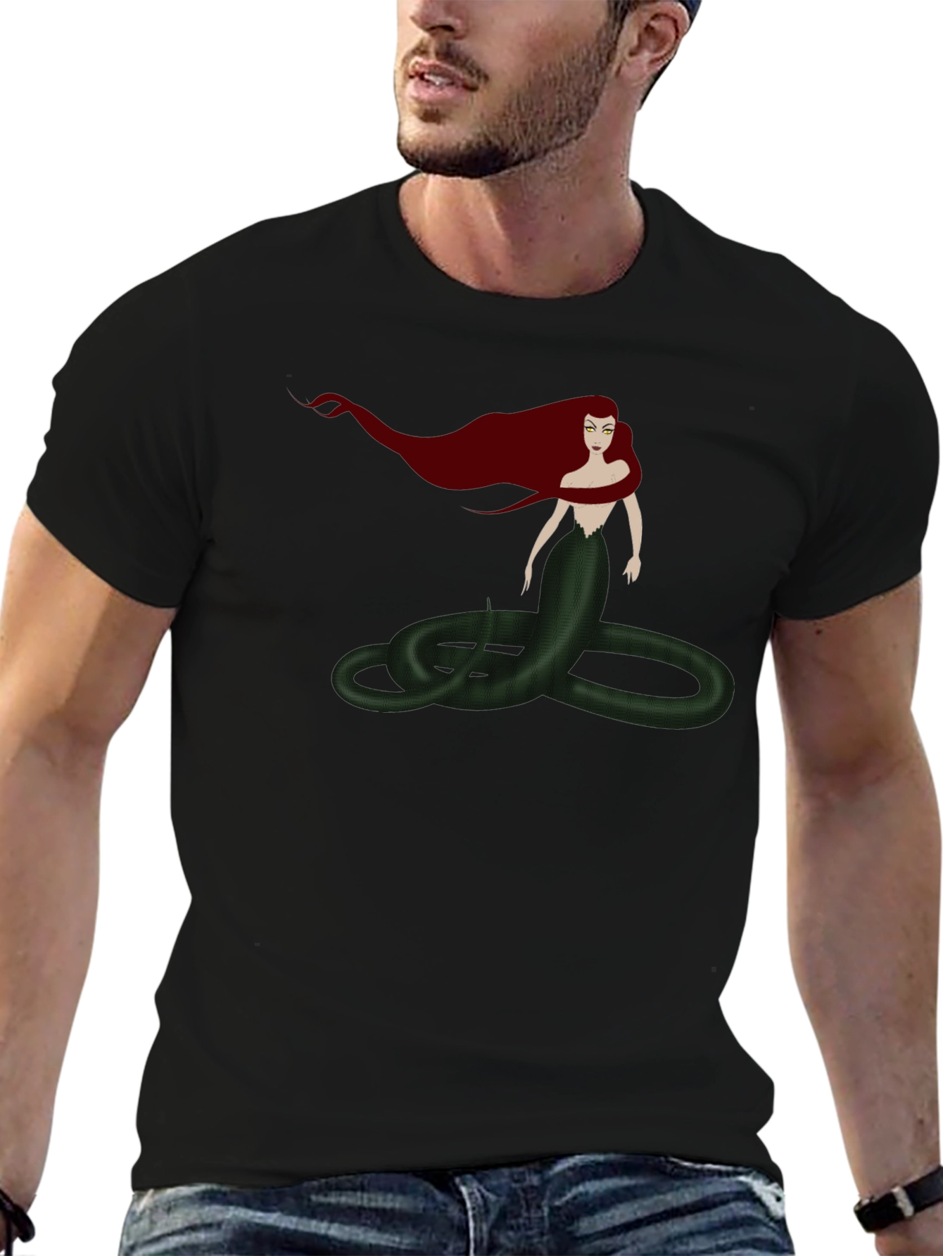 Medusa Graphic Tee - Stylish Serpent Shirt