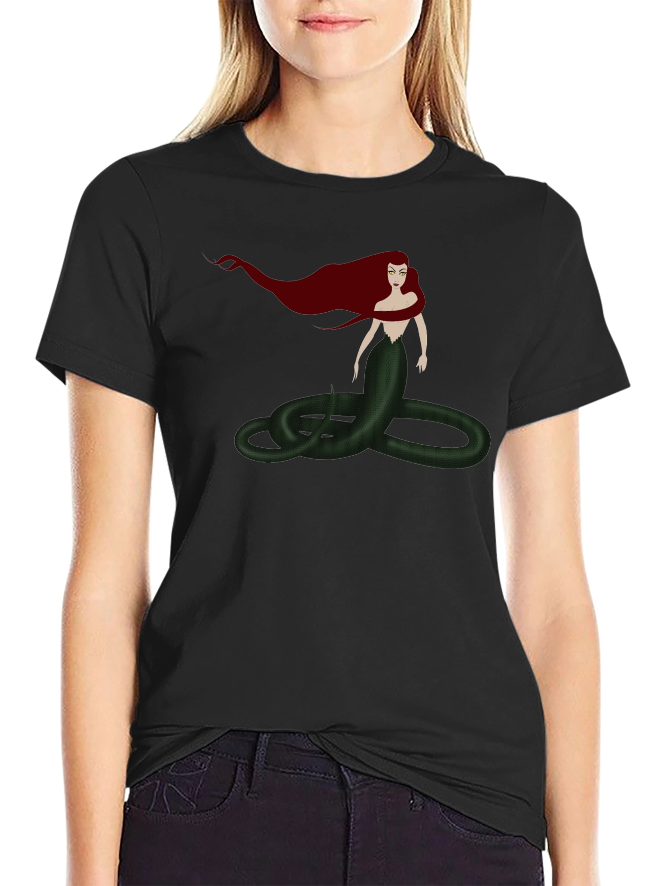 Medusa Graphic Tee - Stylish Serpent Shirt