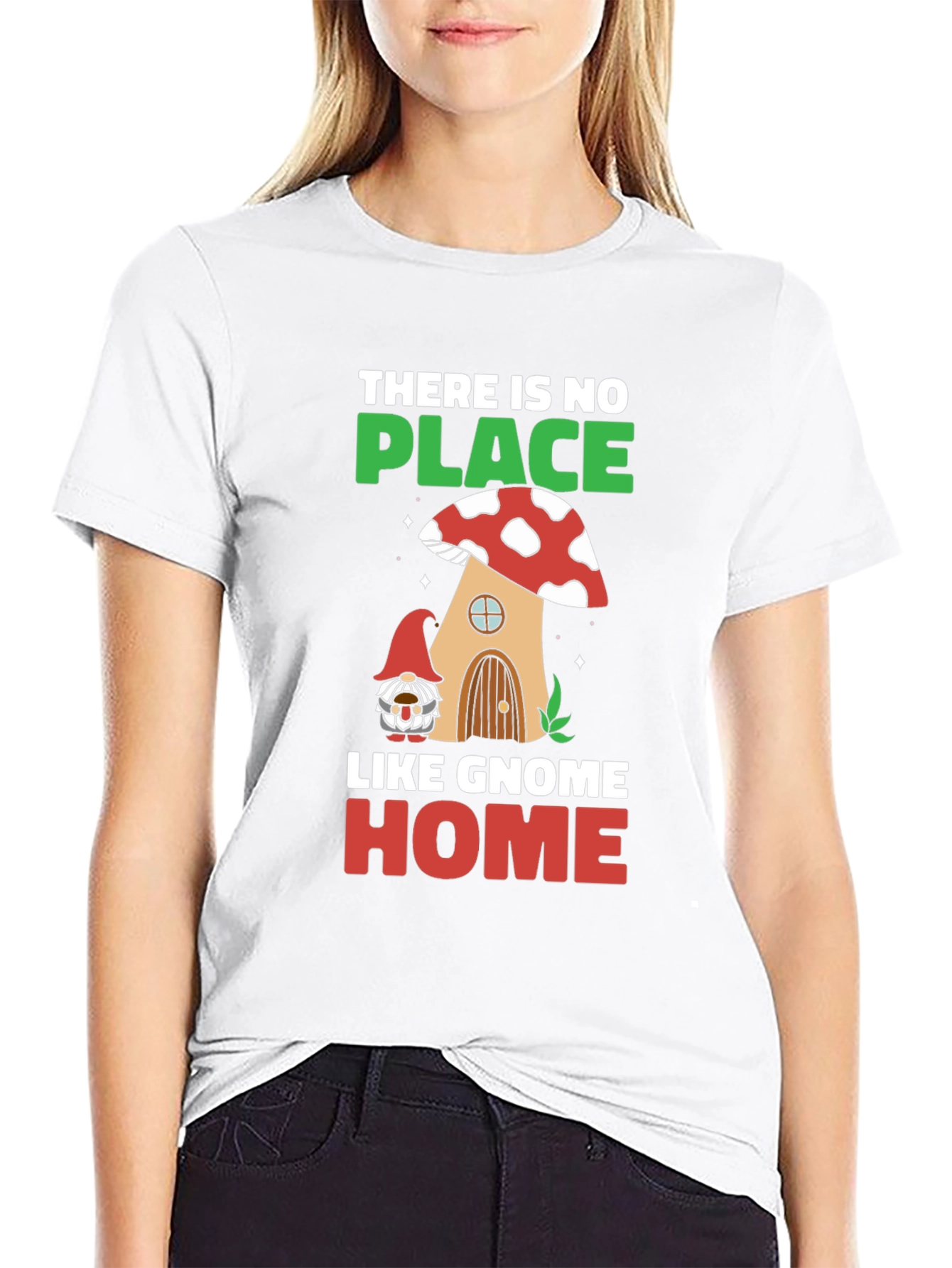 Gnome Home T-Shirt - Mushroom House Graphic Tee