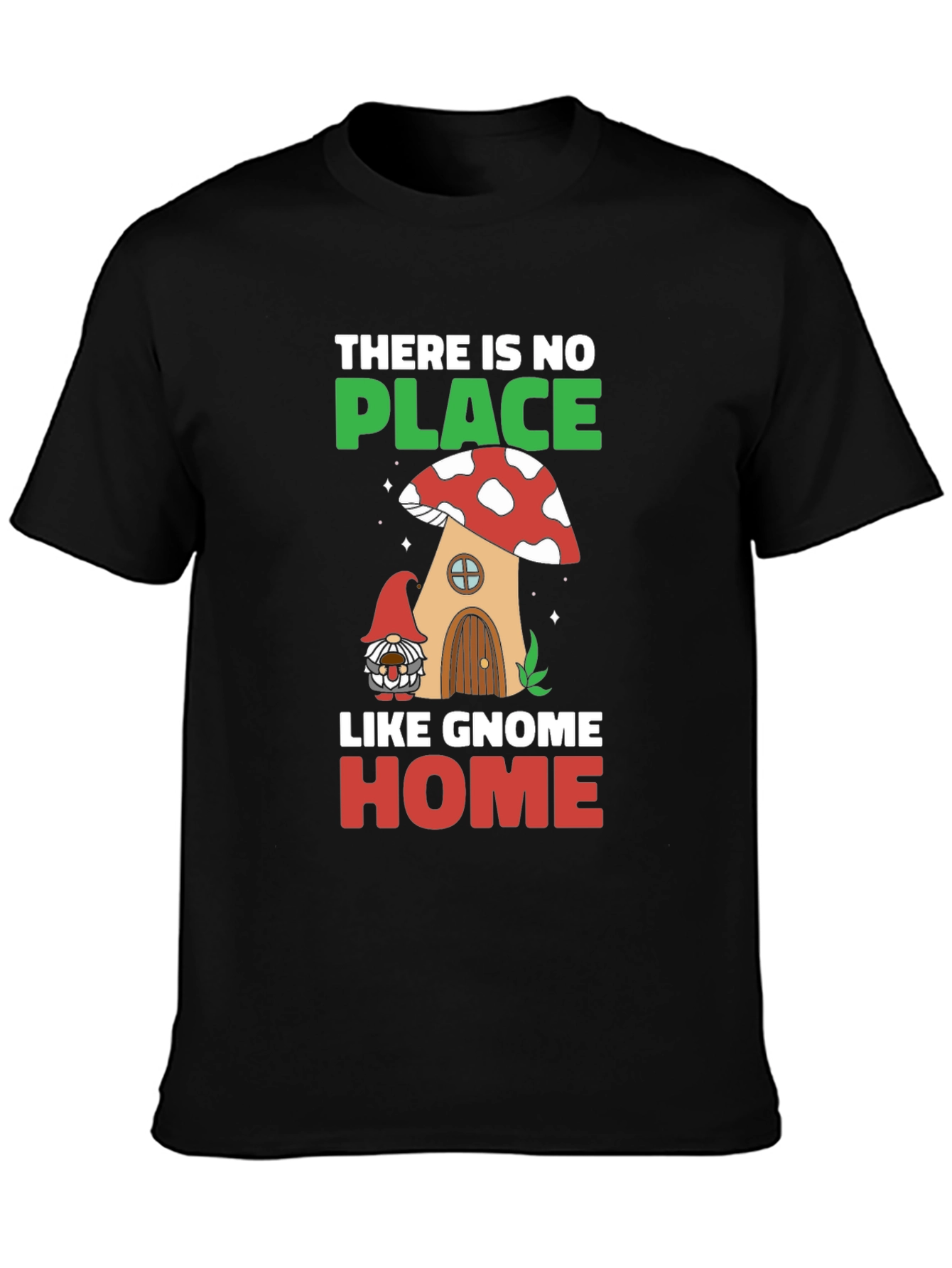 Gnome Home T-Shirt - Mushroom House Graphic Tee
