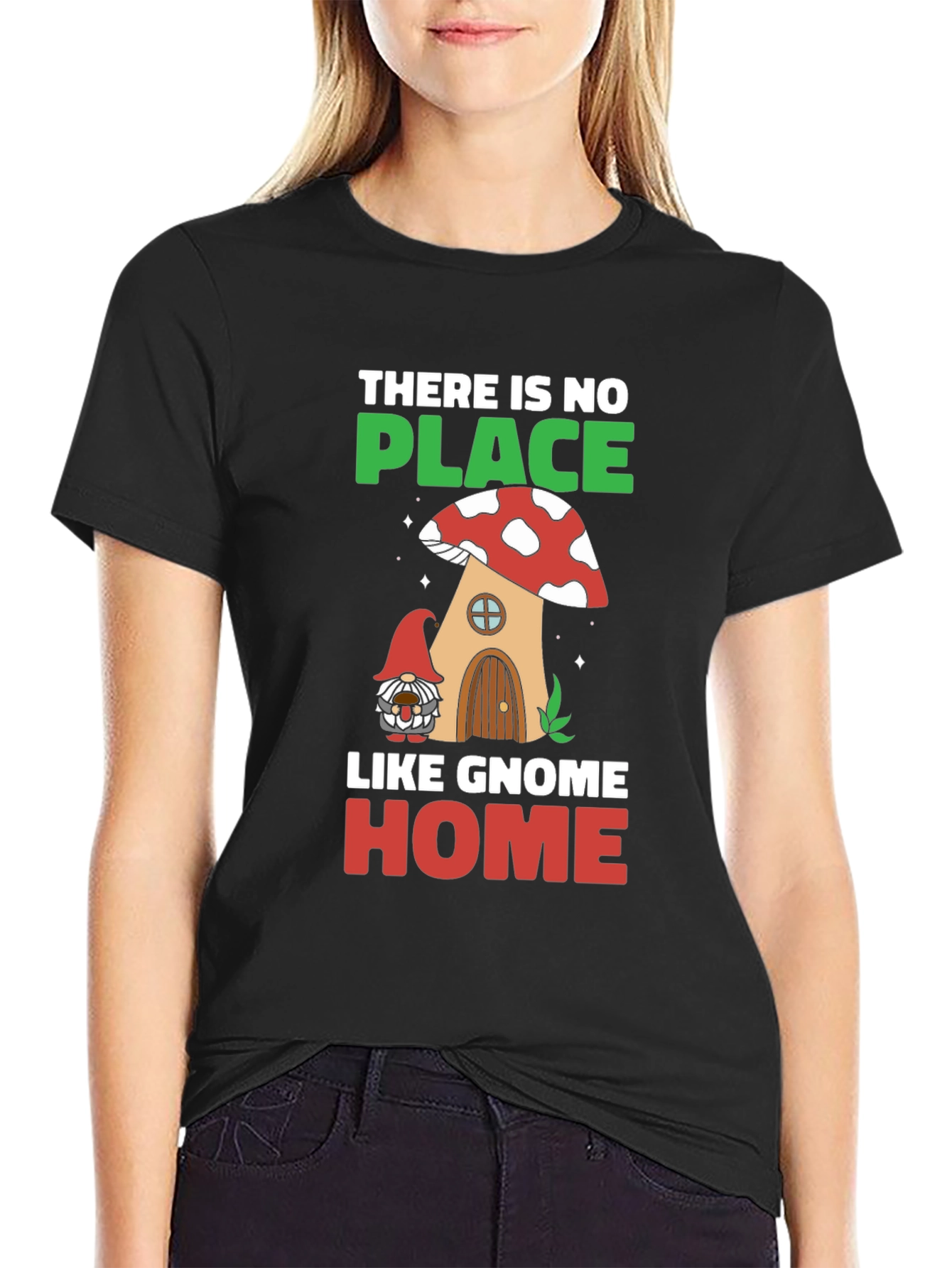 Gnome Home T-Shirt - Mushroom House Graphic Tee