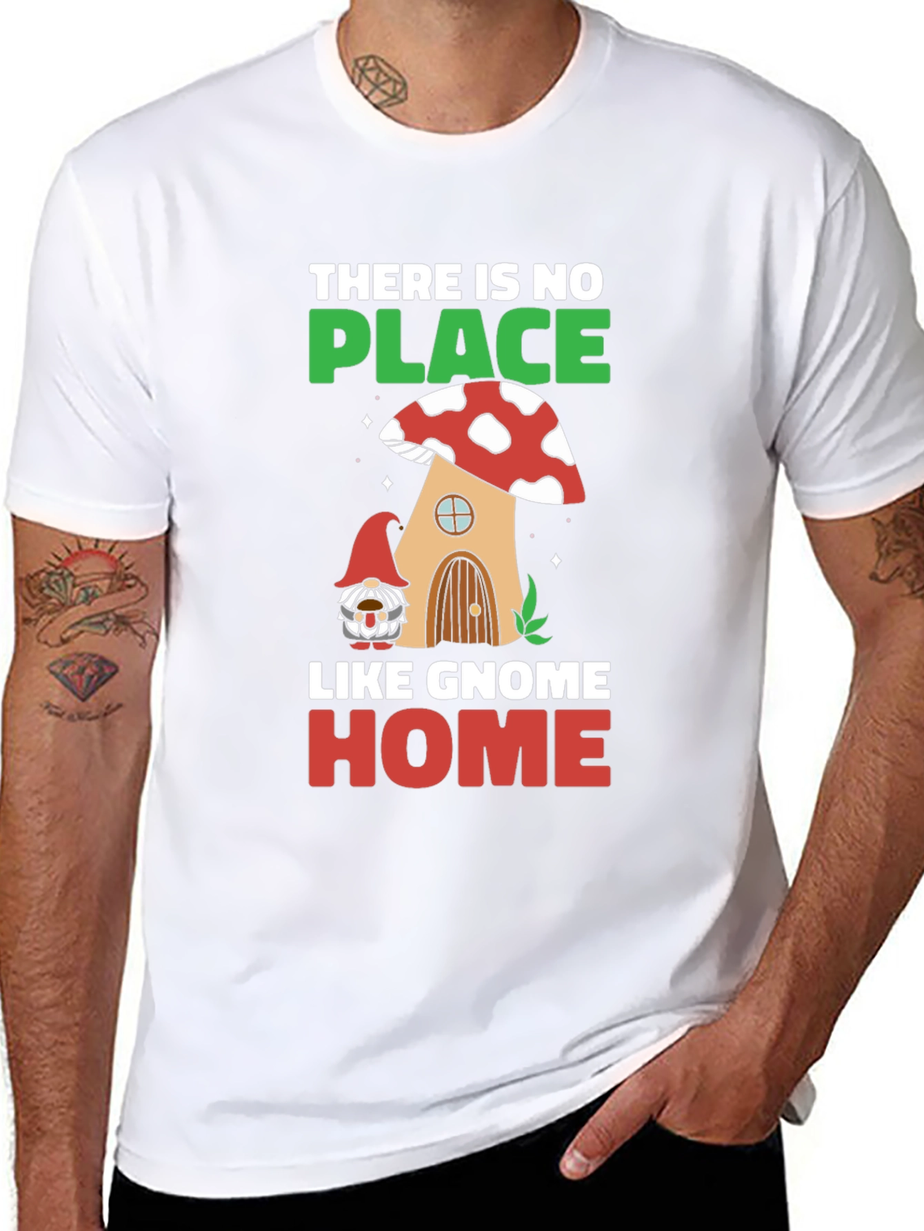 Gnome Home T-Shirt - Mushroom House Graphic Tee