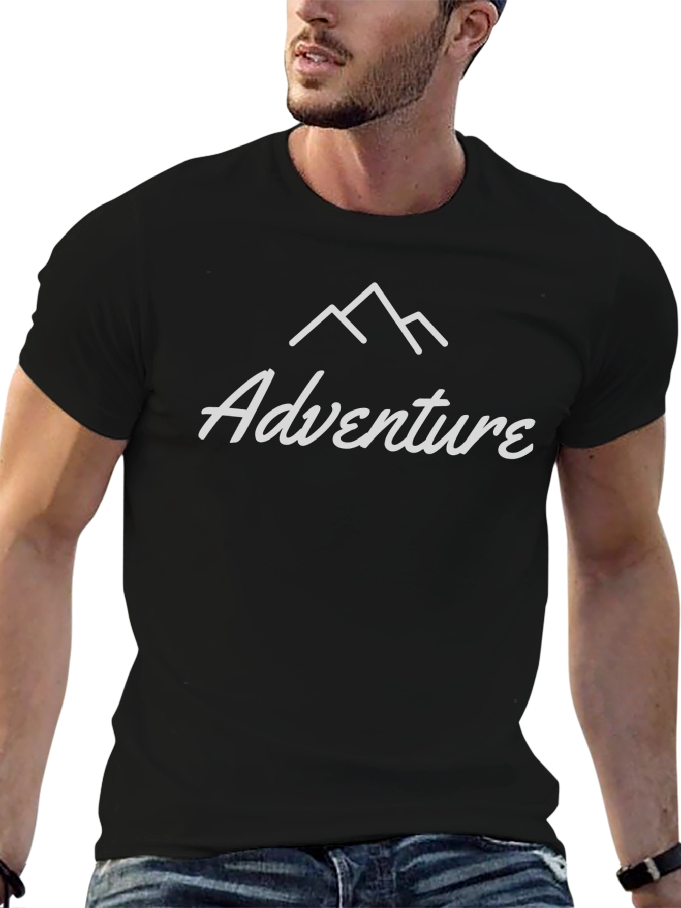Adventure Mountain Graphic Tee - Black