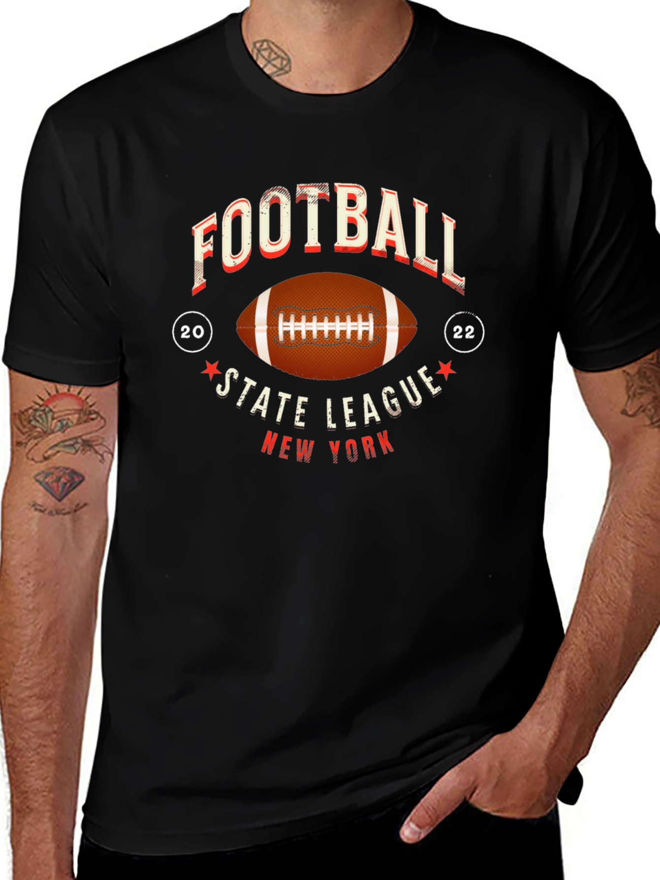 Football State League New York Graphic T-Shirt