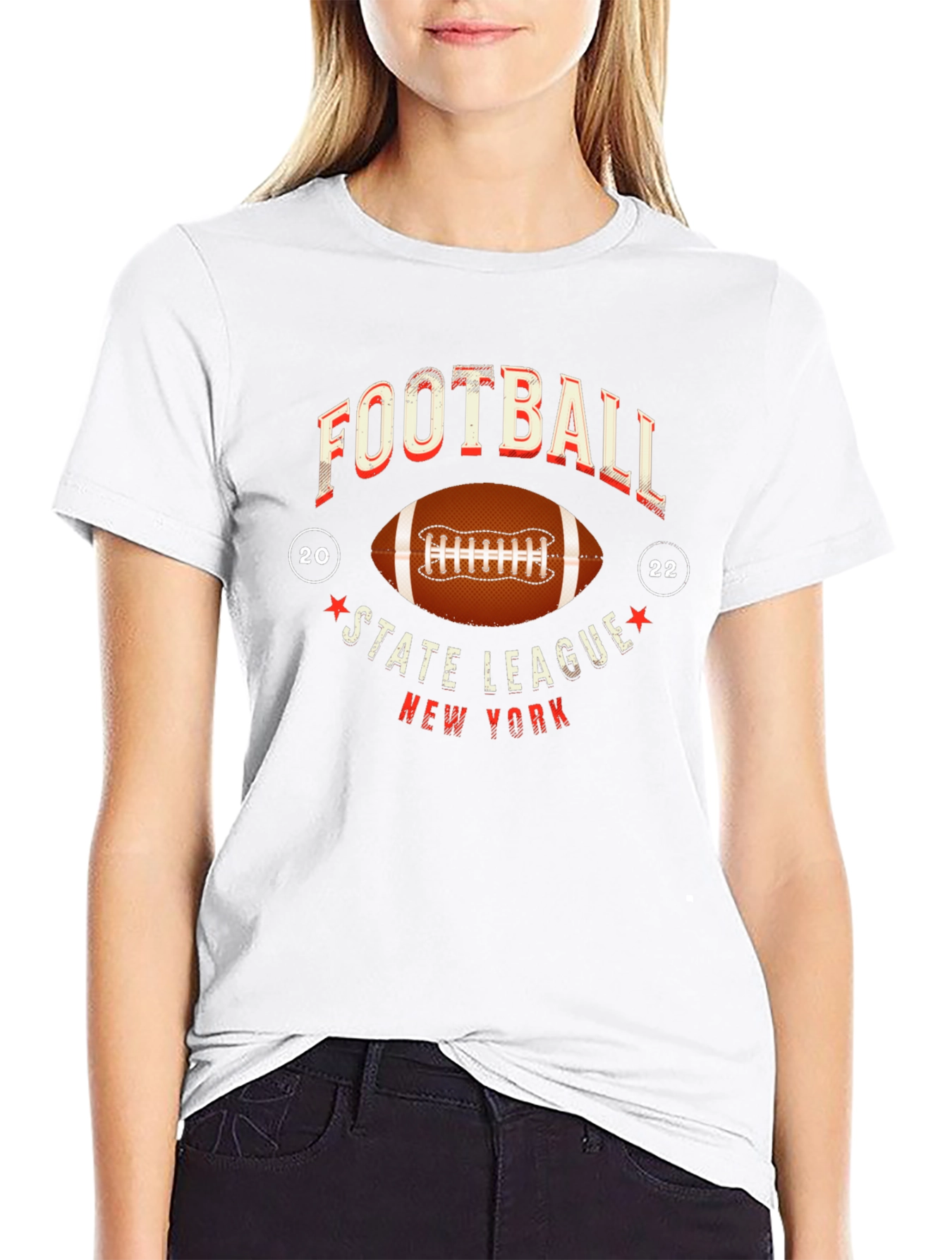 Football State League New York Graphic T-Shirt