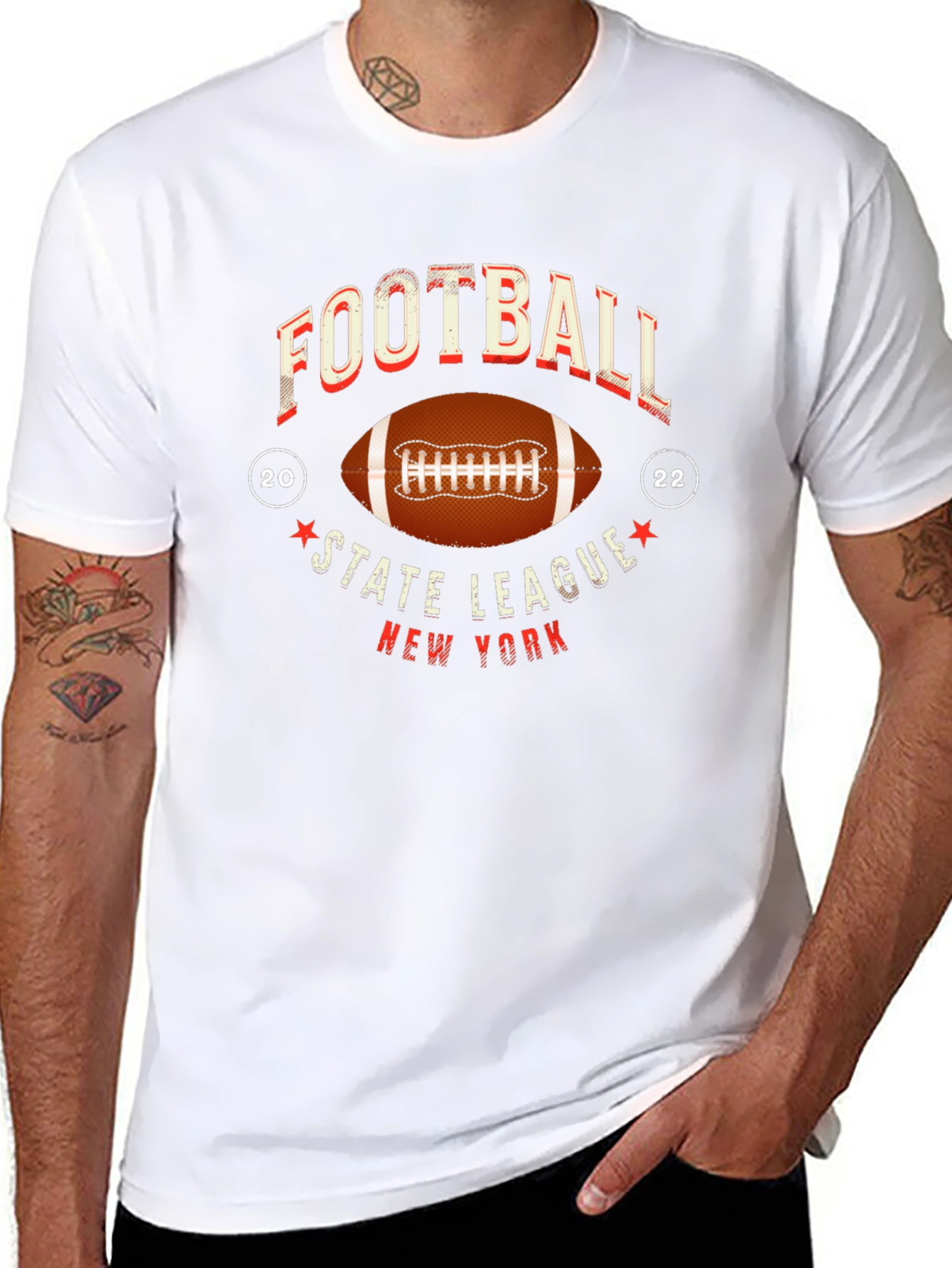 Football State League New York Graphic T-Shirt