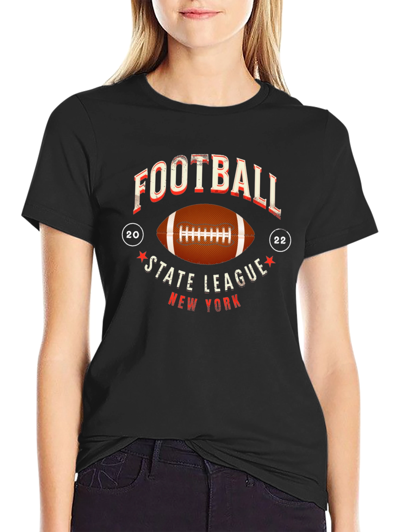 Football State League New York Graphic T-Shirt