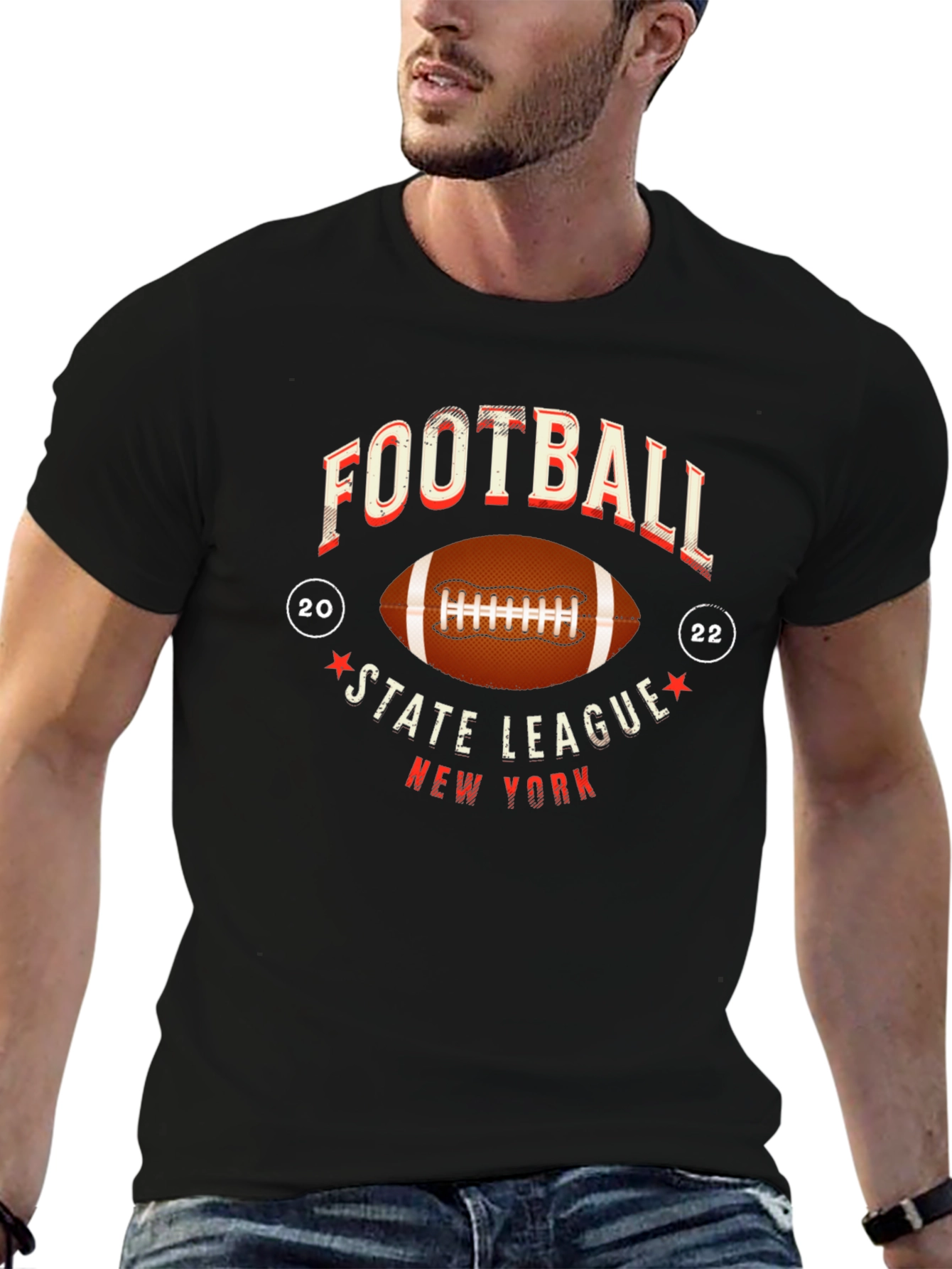 Football State League New York Graphic T-Shirt