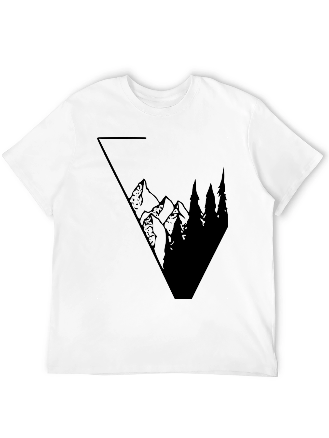 Mountain Triangle Graphic Black Tee