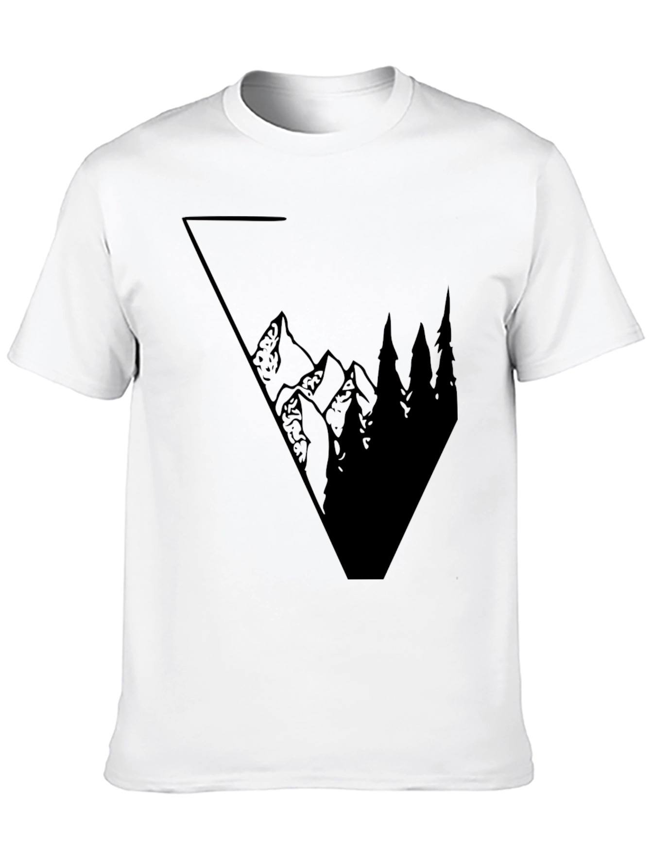 Mountain Triangle Graphic Black Tee