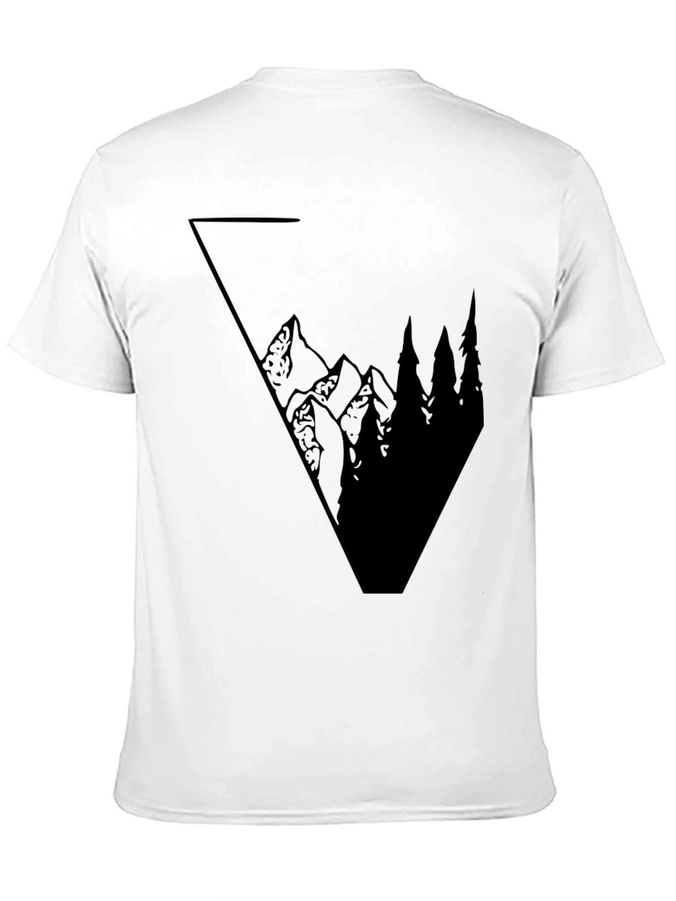 Mountain Triangle Graphic Black Tee