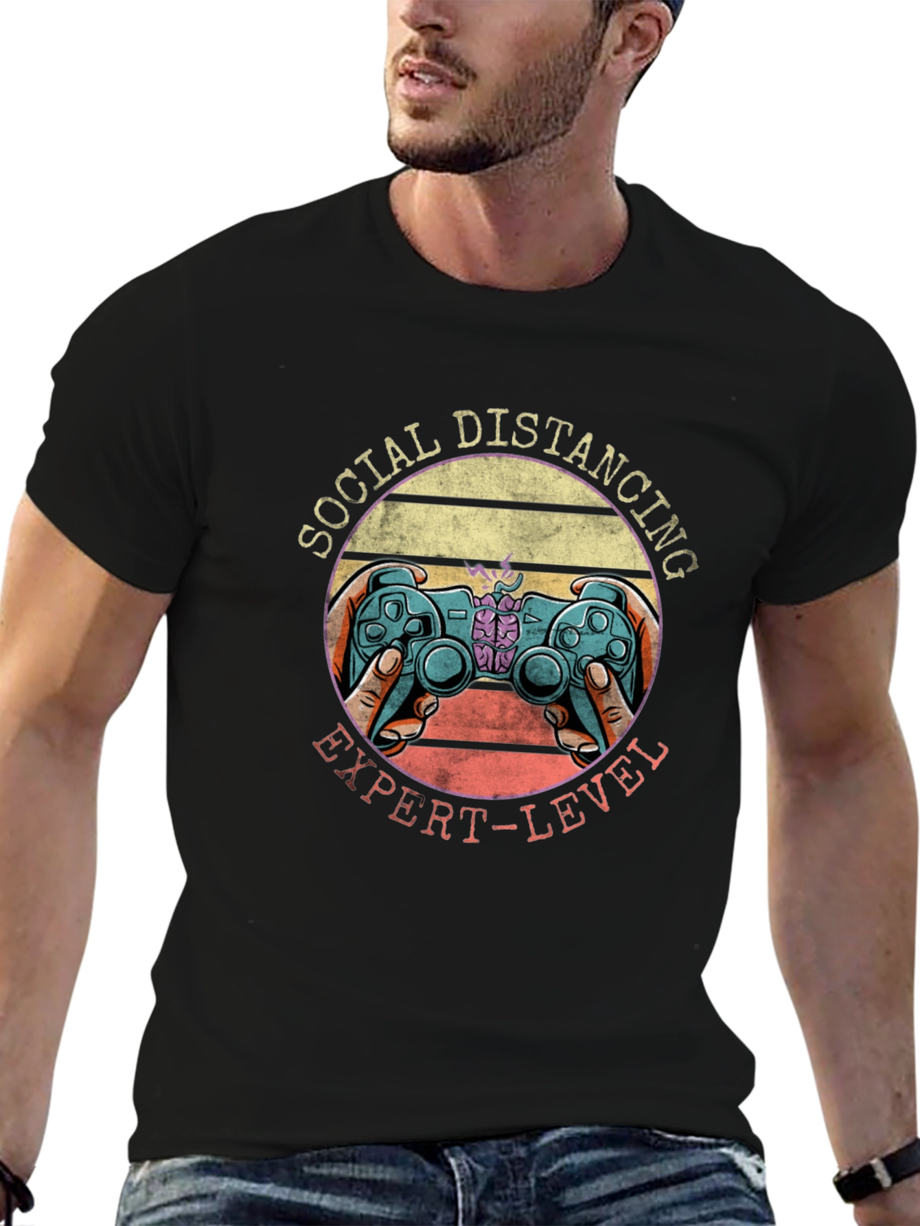 Social Distancing Expert Gamer T-Shirt