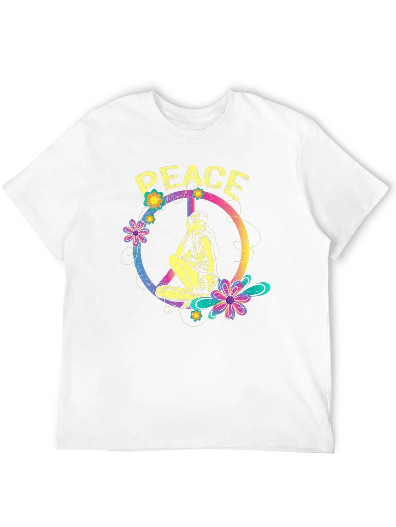 Peace Sign Girl Graphic T-Shirt