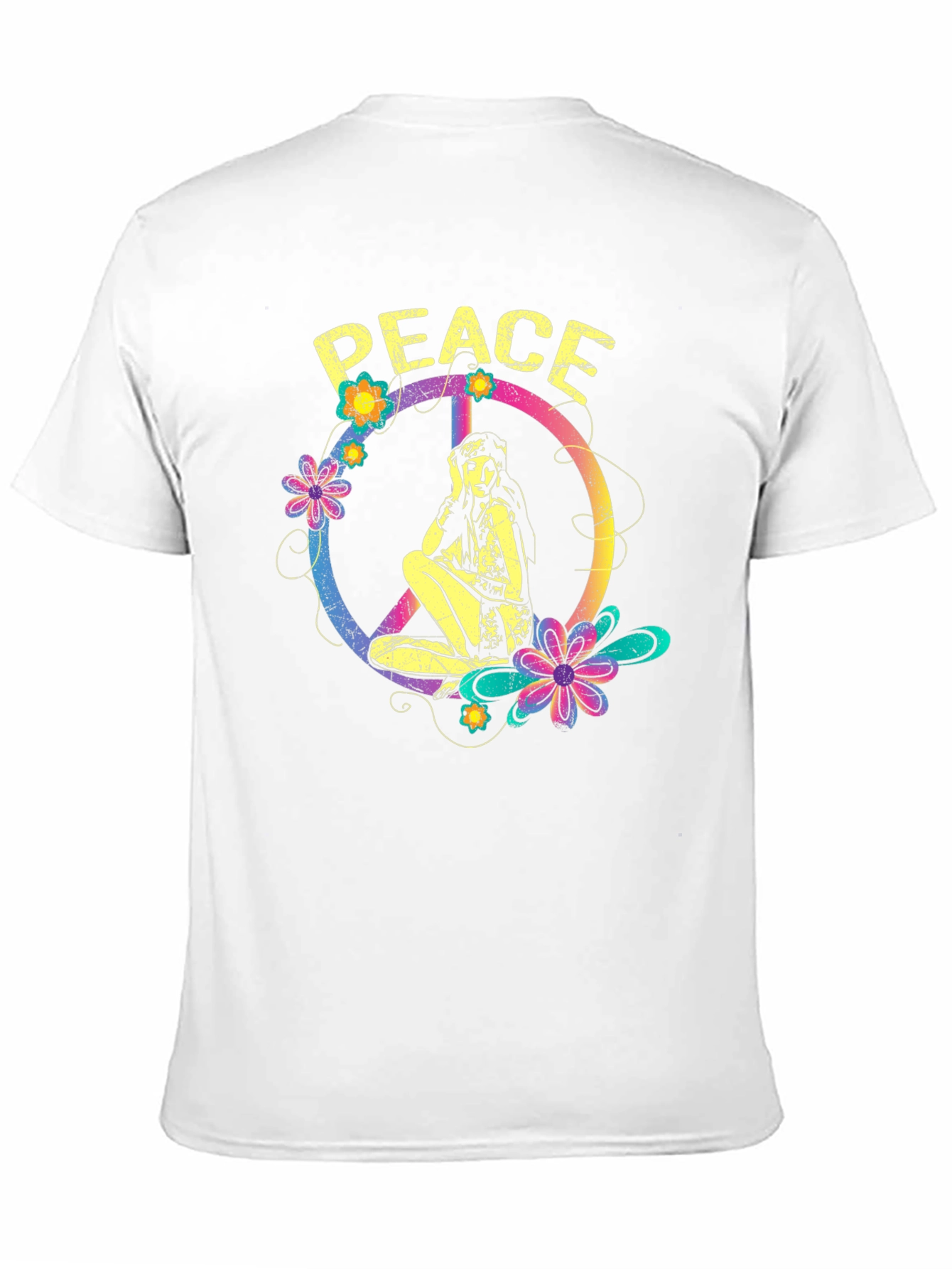 Peace Sign Girl Graphic T-Shirt