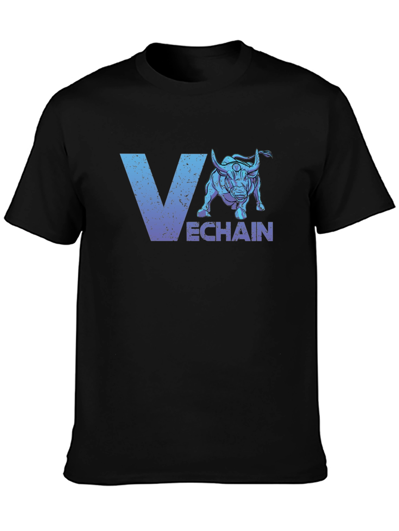 VeChain Bull Logo Graphic Black T-Shirt