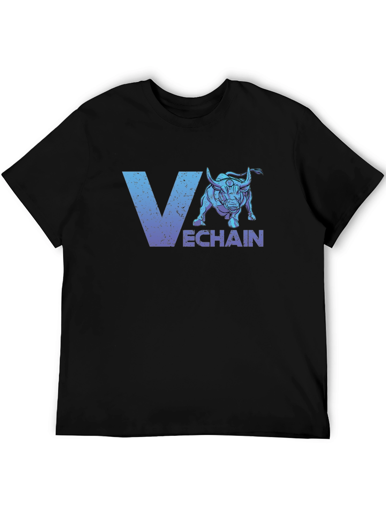 VeChain Bull Logo Graphic Black T-Shirt