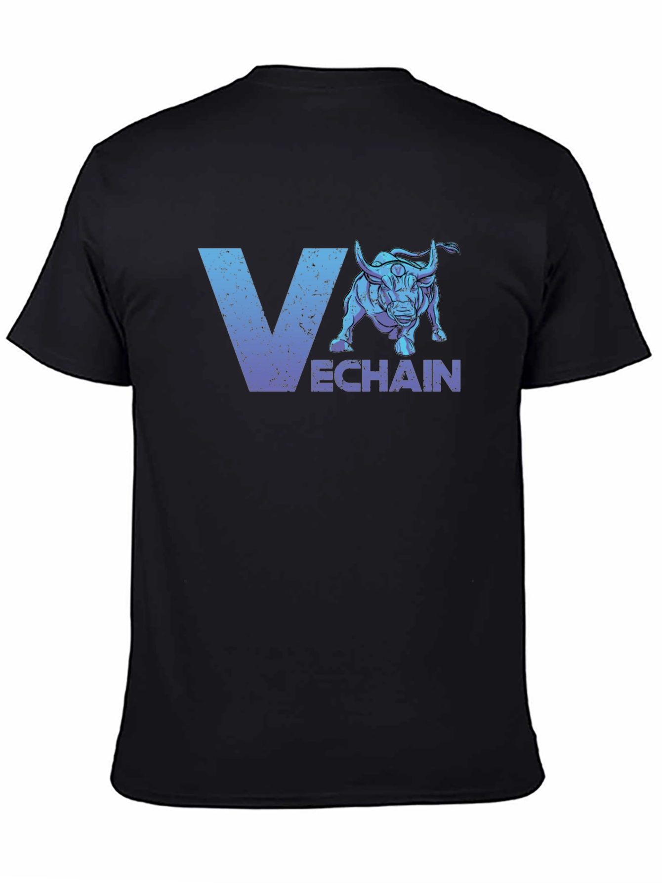 VeChain Bull Logo Graphic Black T-Shirt