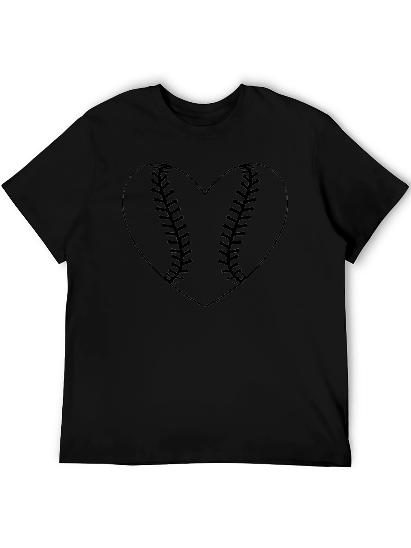 Baseball Heart Graphic Tee - Sporty Casual Style