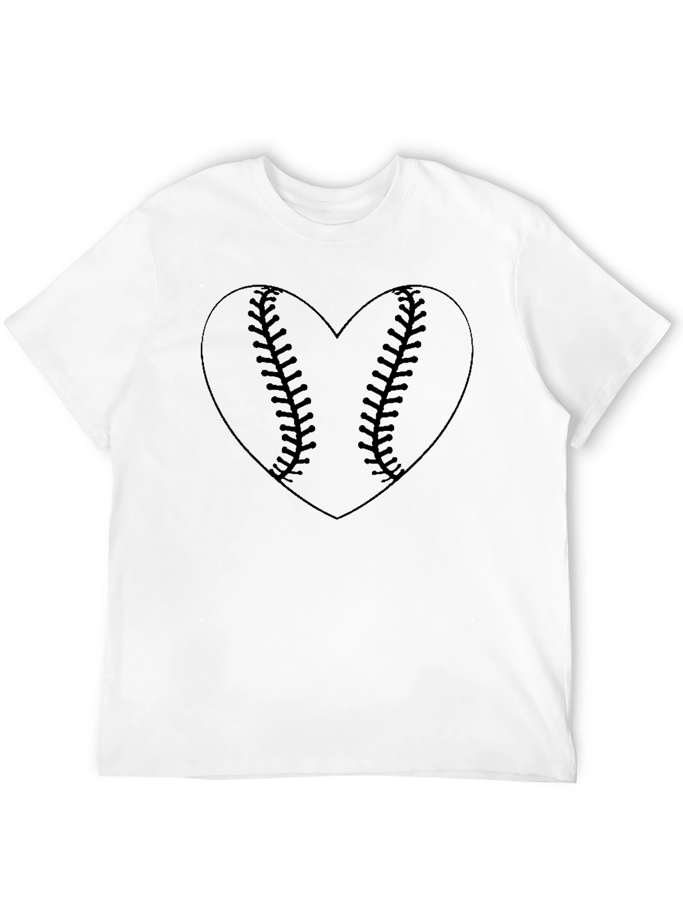 Baseball Heart Graphic Tee - Sporty Casual Style