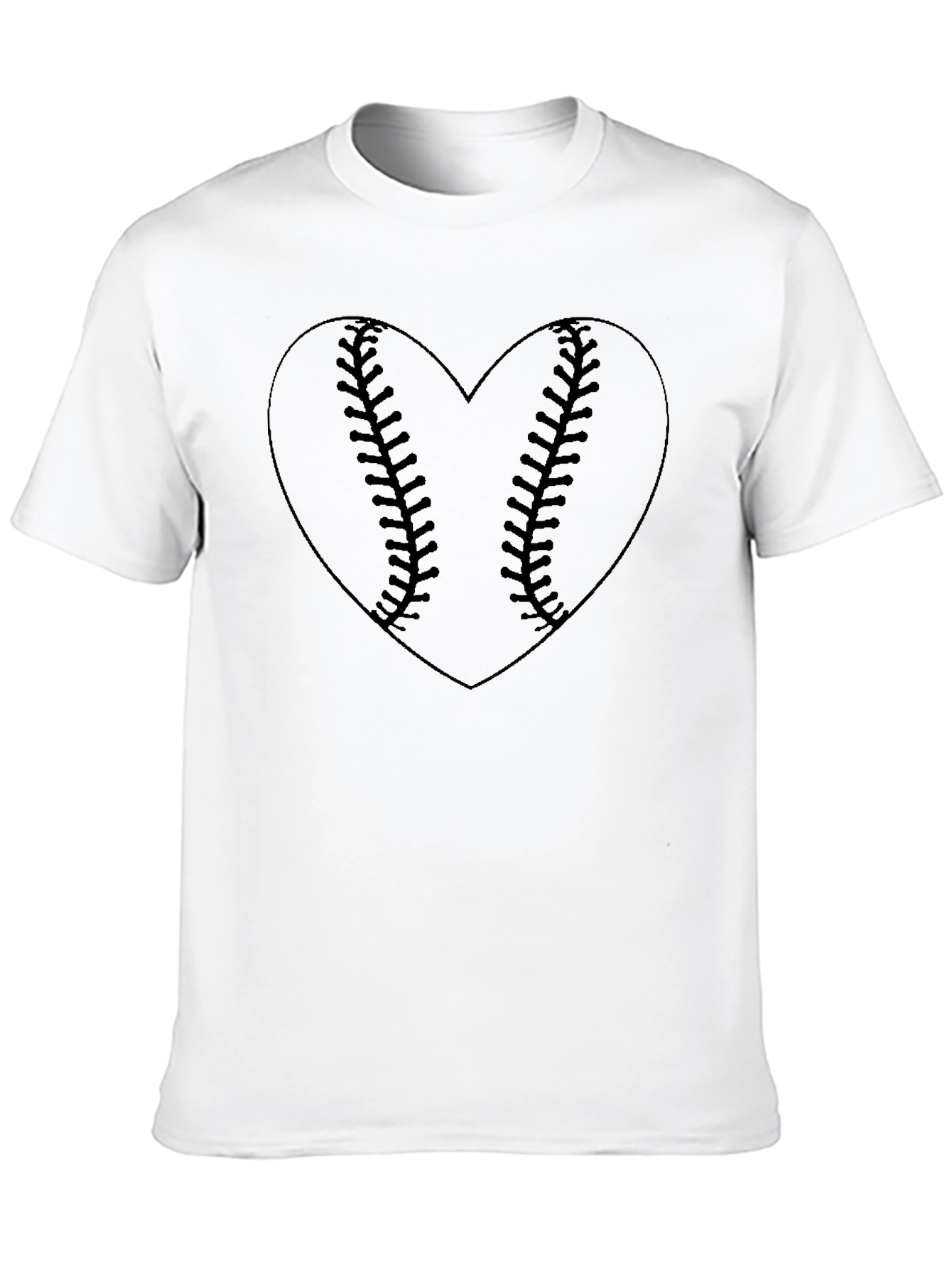 Baseball Heart Graphic Tee - Sporty Casual Style