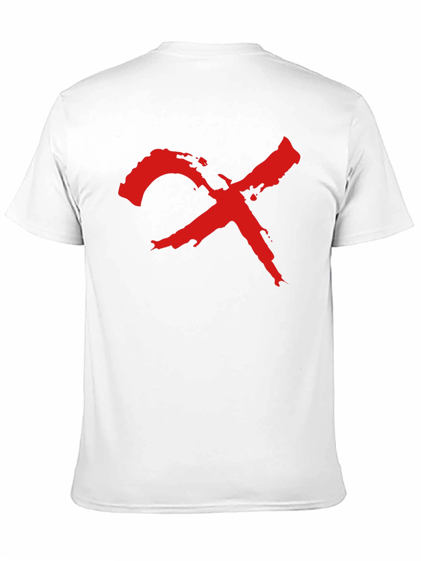 Edgy Graphic Tee - Red X on Black