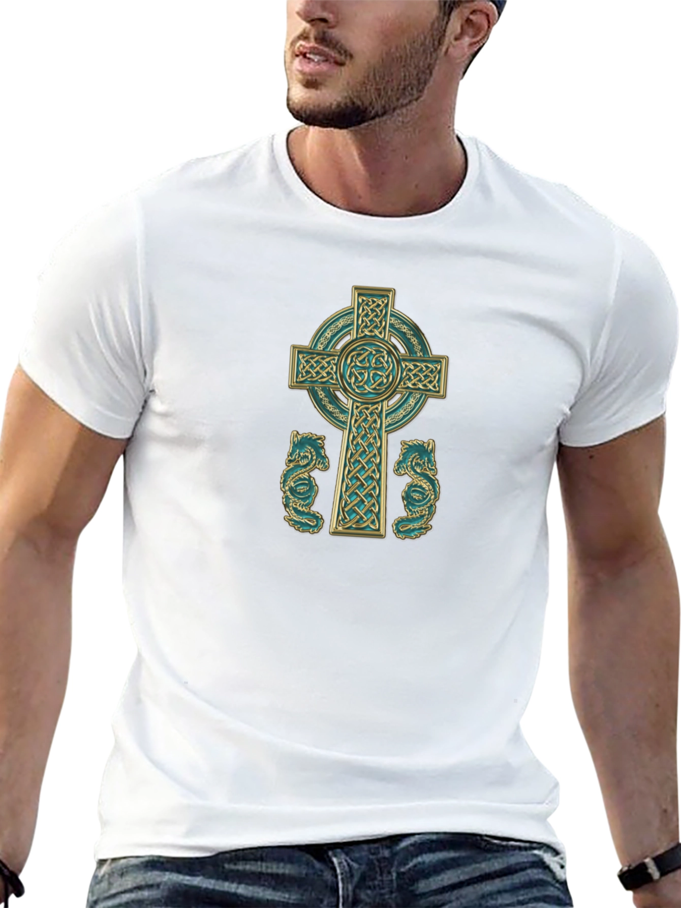 Celtic Knot Cross Graphic T-Shirt