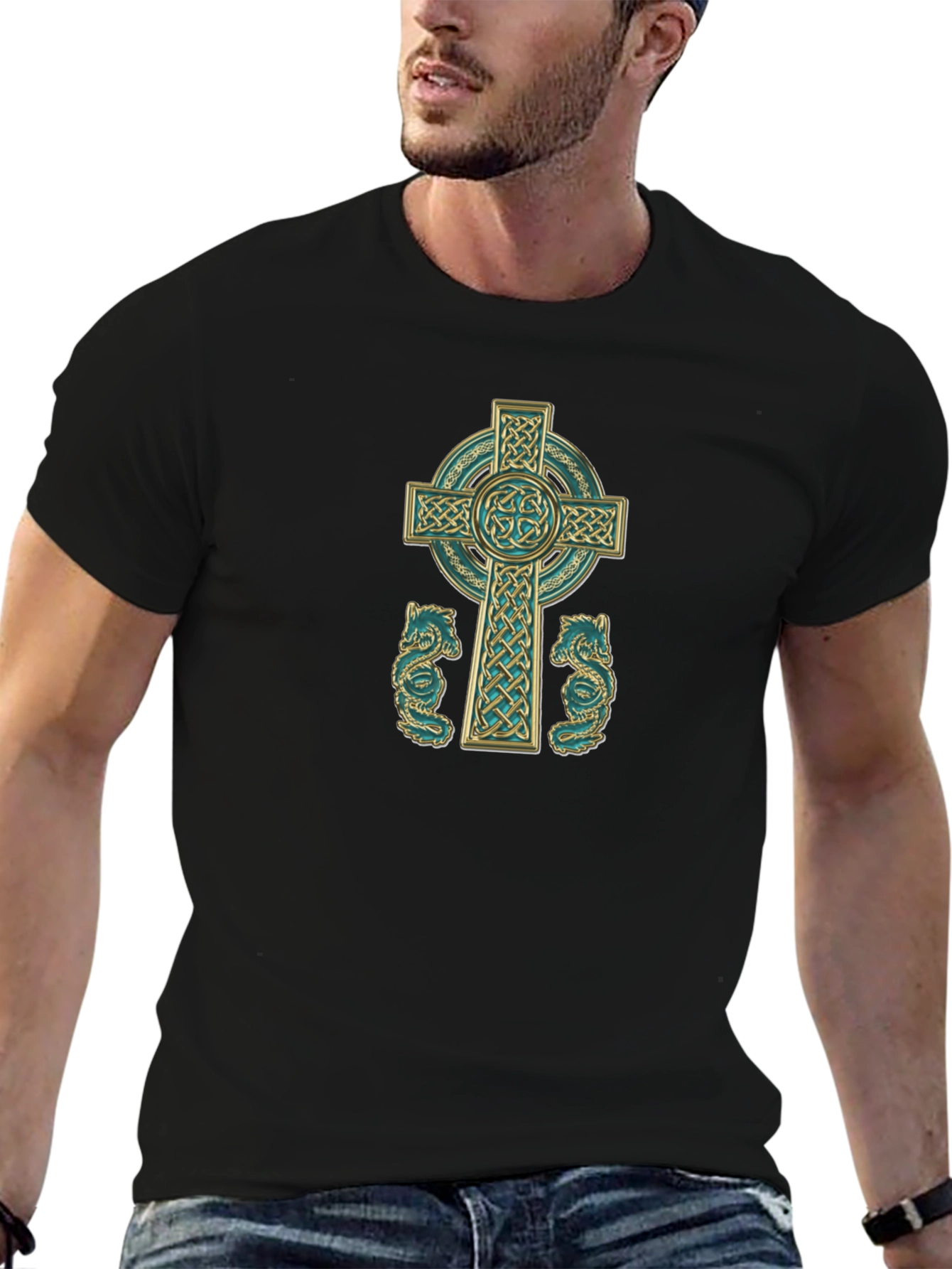 Celtic Knot Cross Graphic T-Shirt