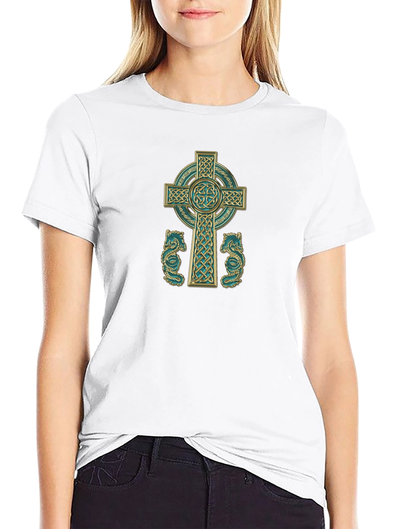 Celtic Knot Cross Graphic T-Shirt