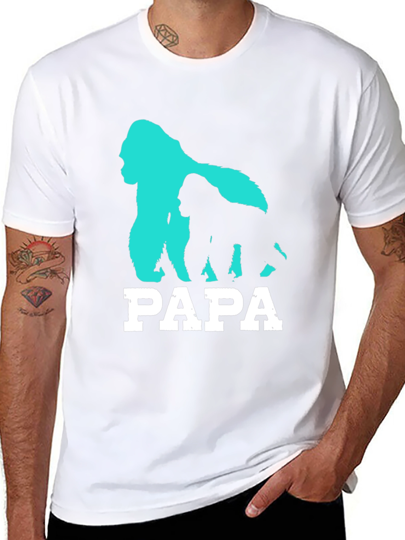Papa Gorilla T-Shirt - Fathers Day Gift