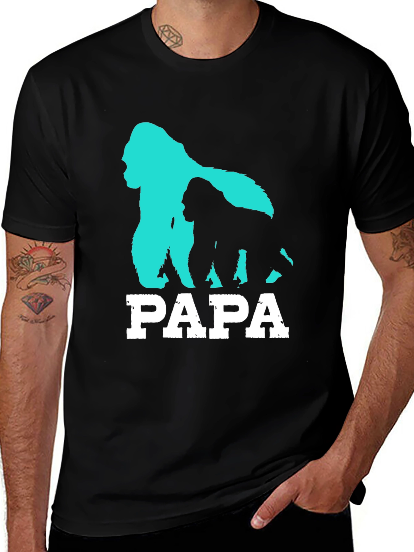 Papa Gorilla T-Shirt - Fathers Day Gift