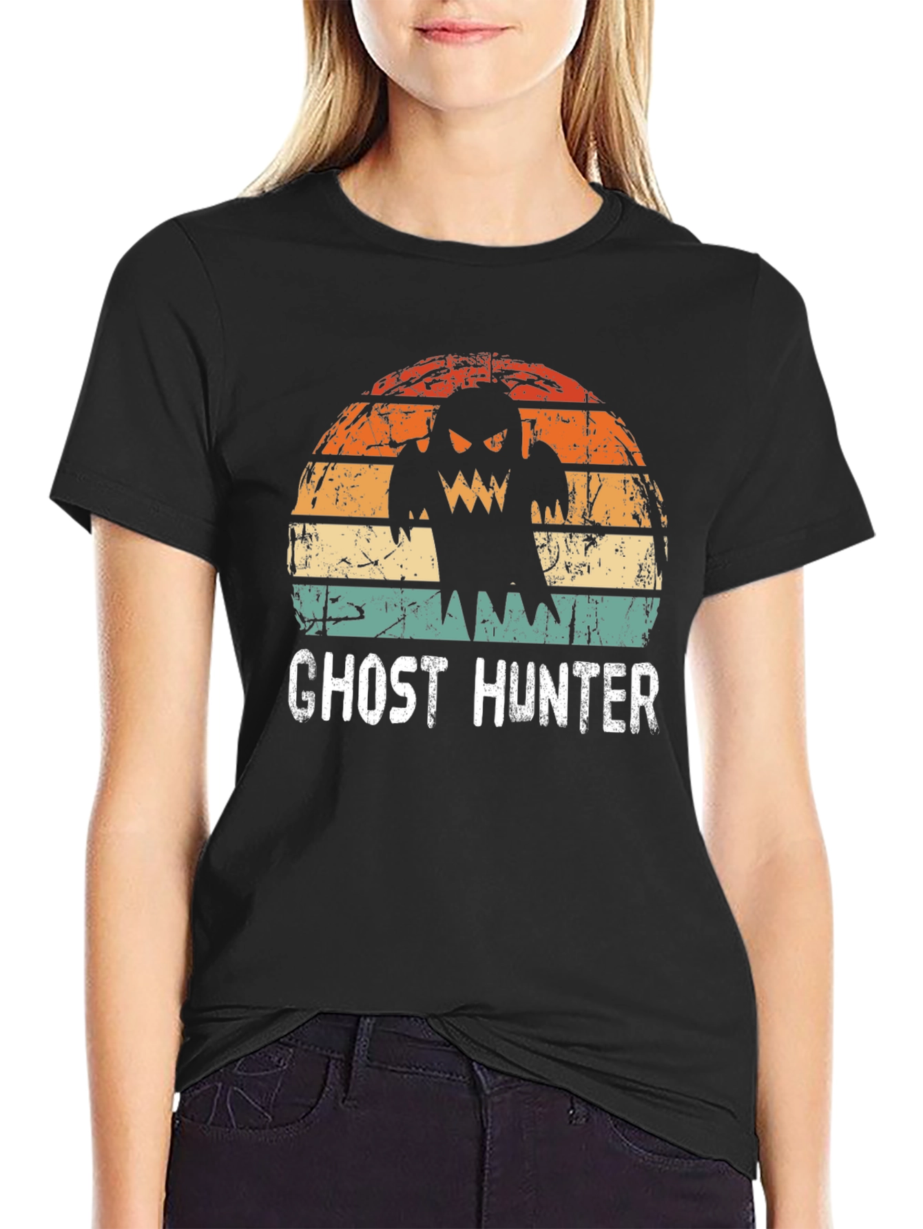 Ghost Hunter Retro Graphic T-Shirt