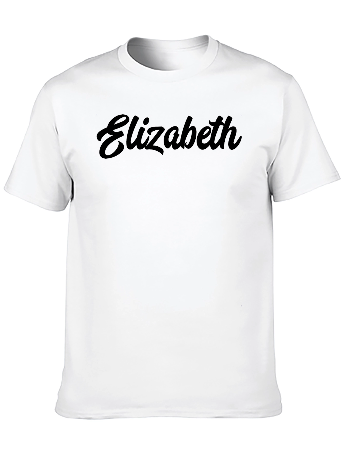 Elizabeth Script T-Shirt - Classic Black Tee