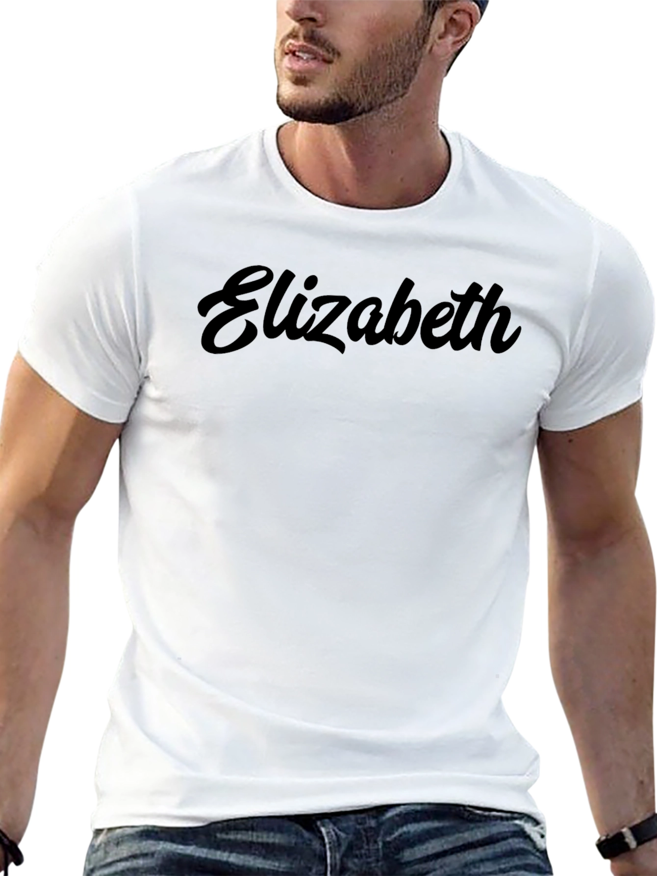 Elizabeth Script T-Shirt - Classic Black Tee