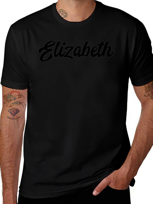 Elizabeth Script T-Shirt - Classic Black Tee