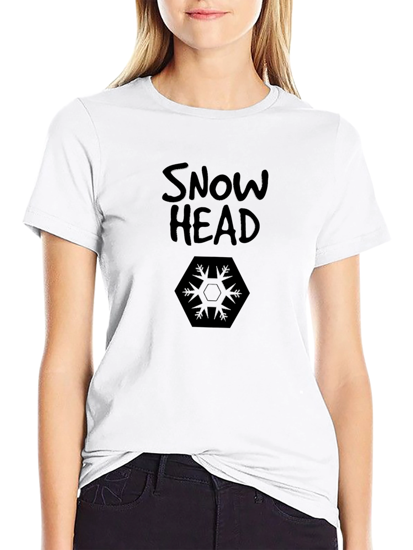 Snow Head Graphic Tee - Black