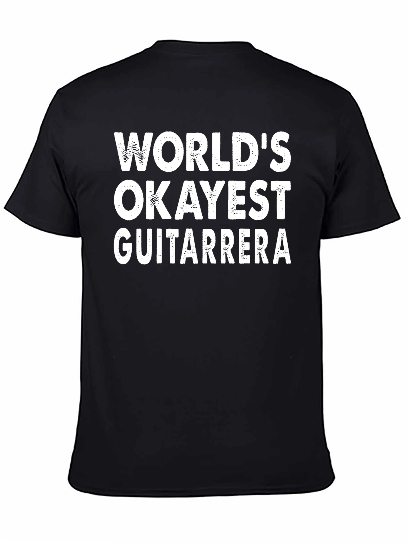 Worlds Okayest Guitarerra T-Shirt - Funny Musician Tee