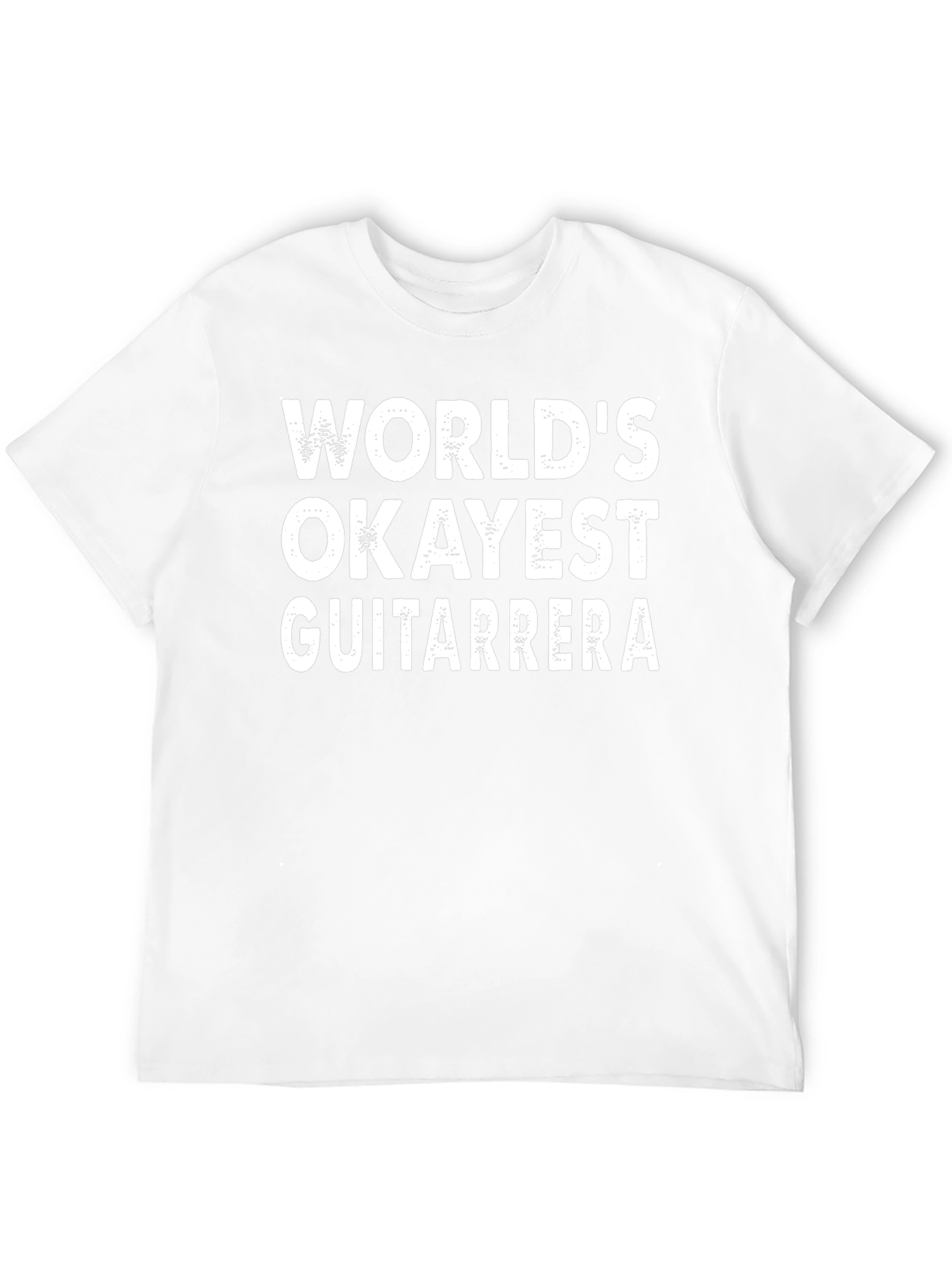 Worlds Okayest Guitarerra T-Shirt - Funny Musician Tee