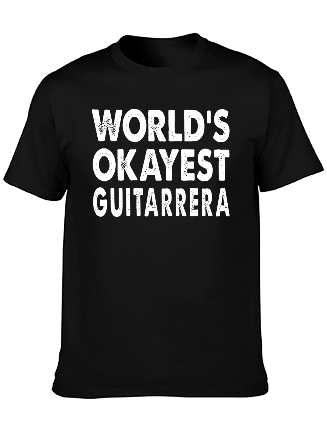 Worlds Okayest Guitarerra T-Shirt - Funny Musician Tee