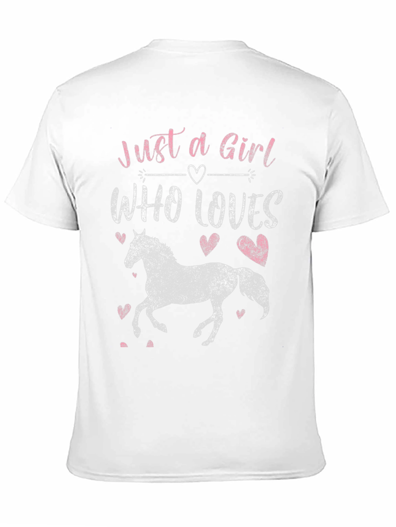 Girl Who Loves Horses Graphic Tee - Black