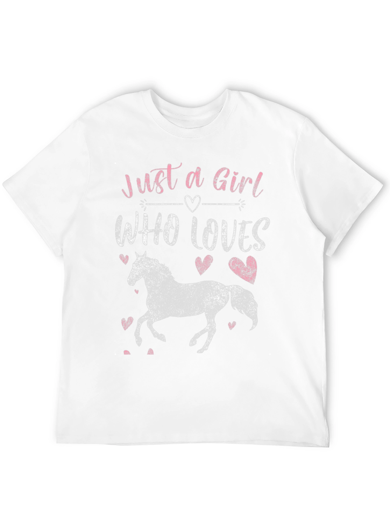Girl Who Loves Horses Graphic Tee - Black
