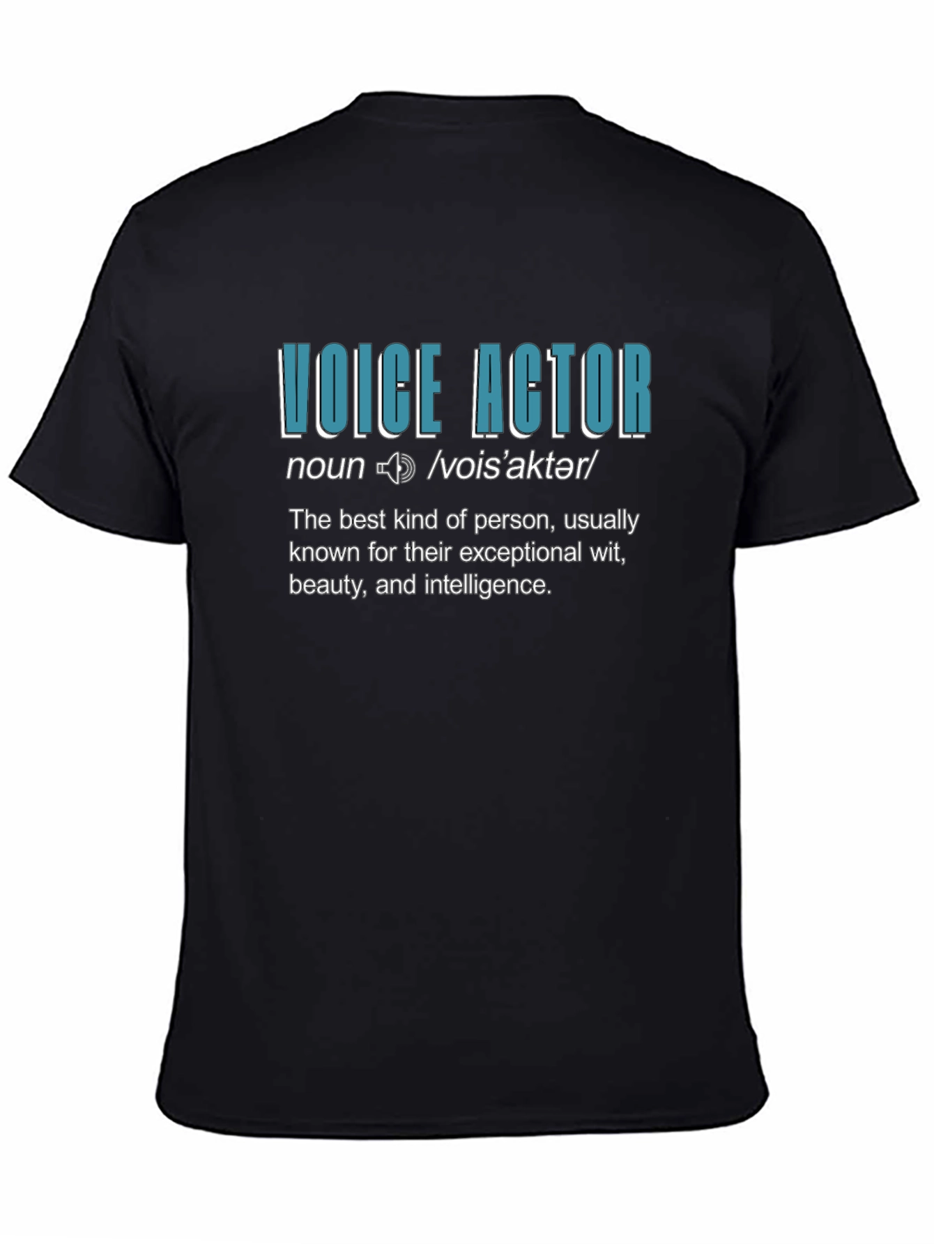 Voice Actor Definition Black T-Shirt