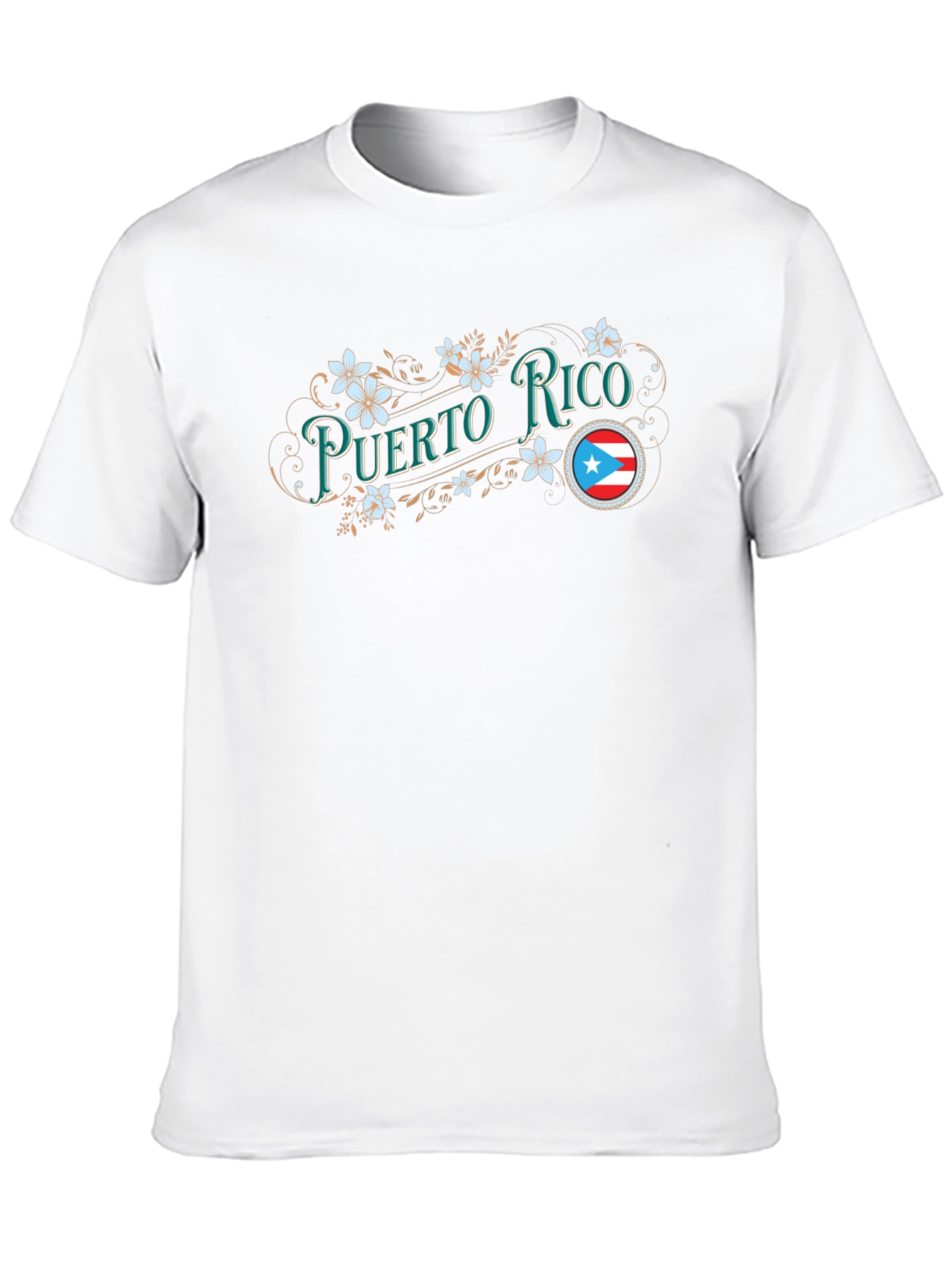 Puerto Rico Floral Graphic Tee - Black