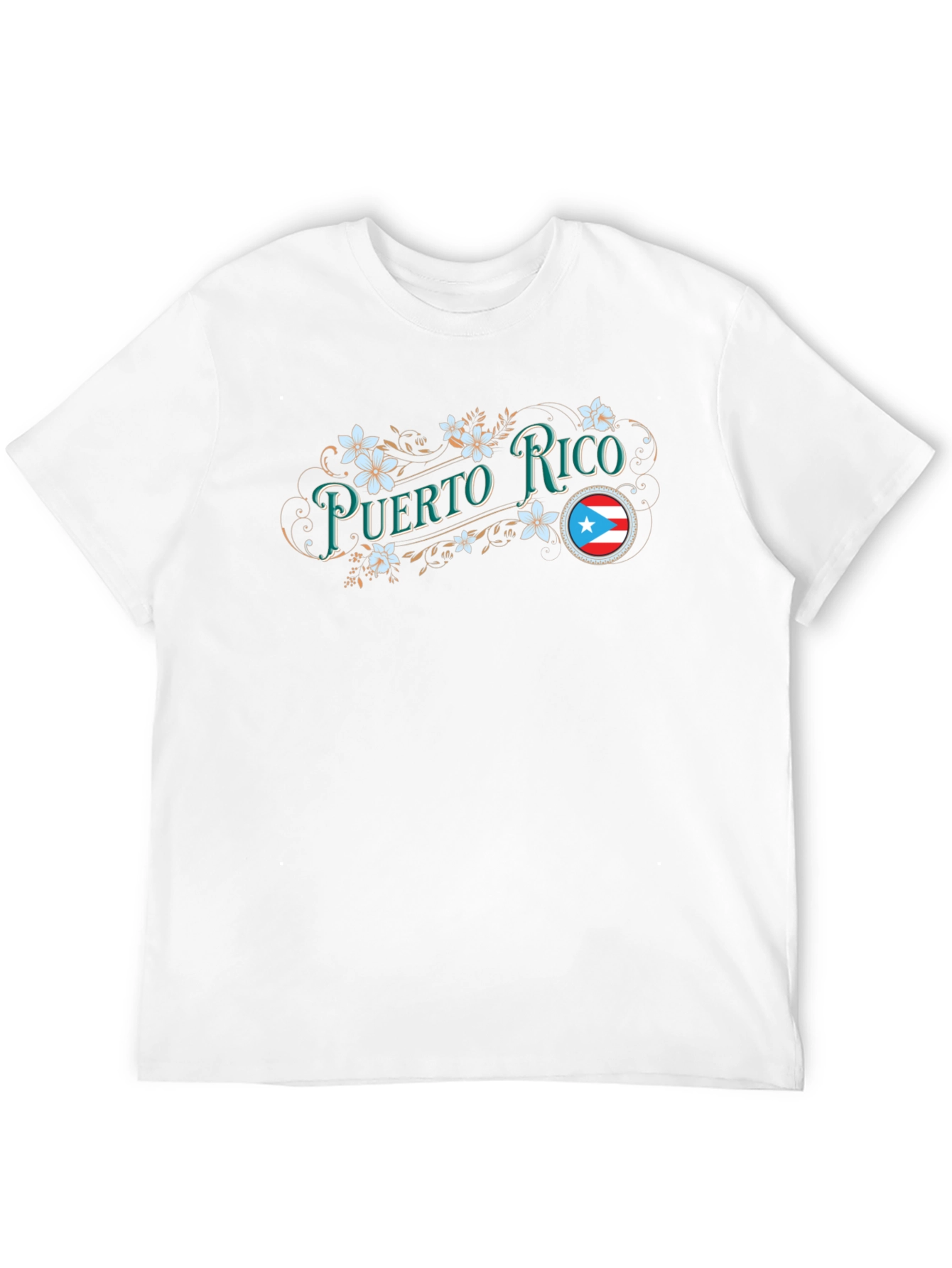 Puerto Rico Floral Graphic Tee - Black
